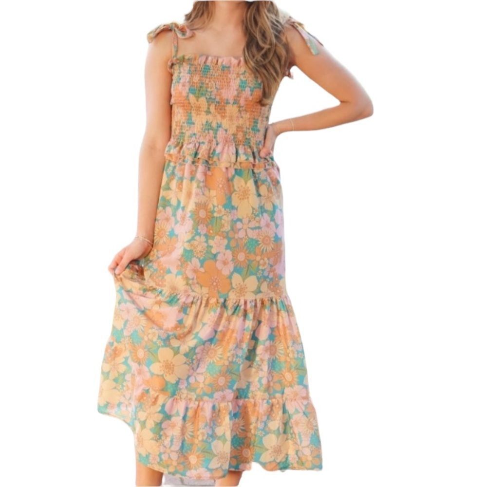NWT Sunday Up Floral Midi Dress